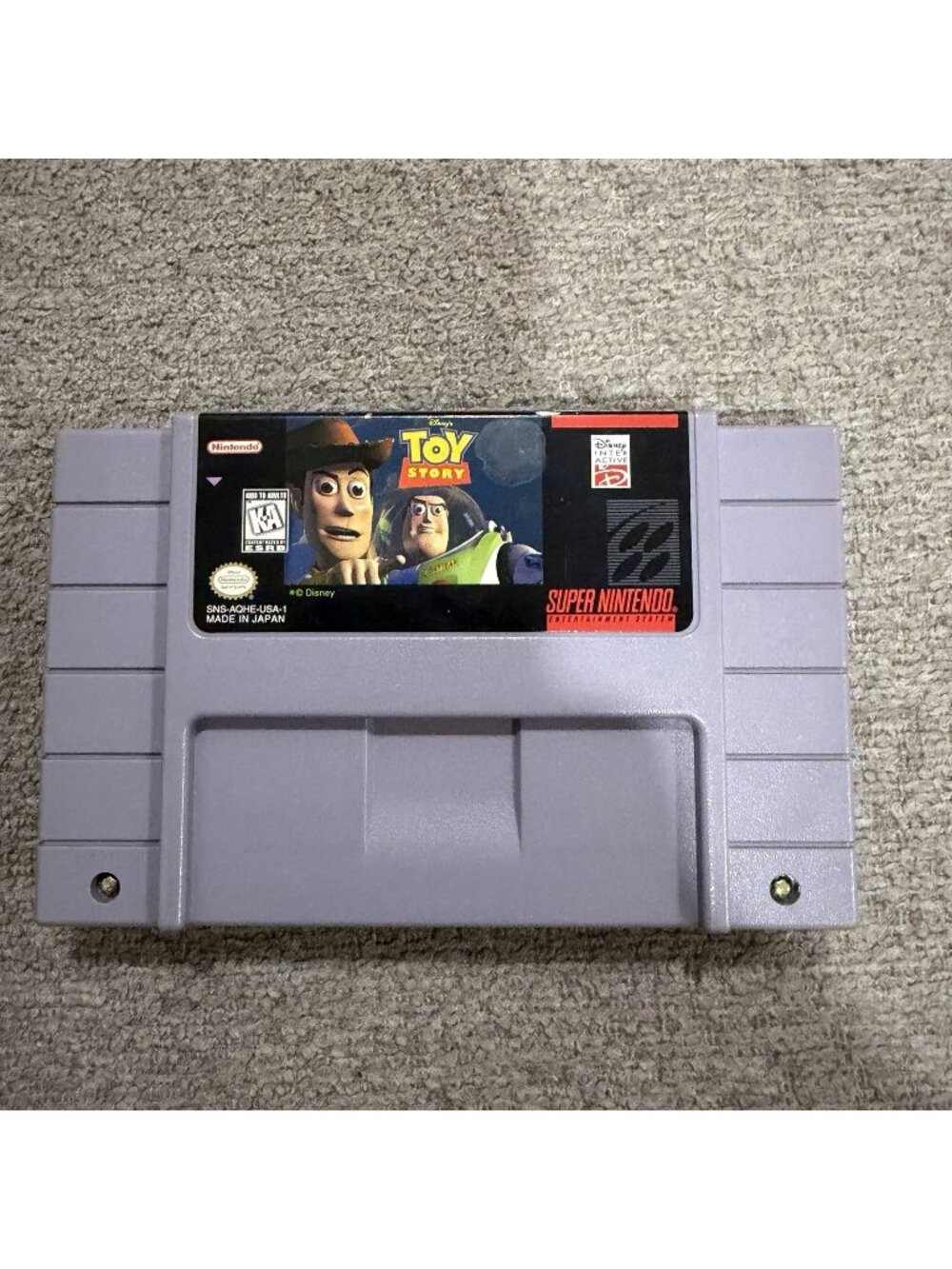 Toy Story SNES Super Nintendo Disney Interactive 1995 Cart Only